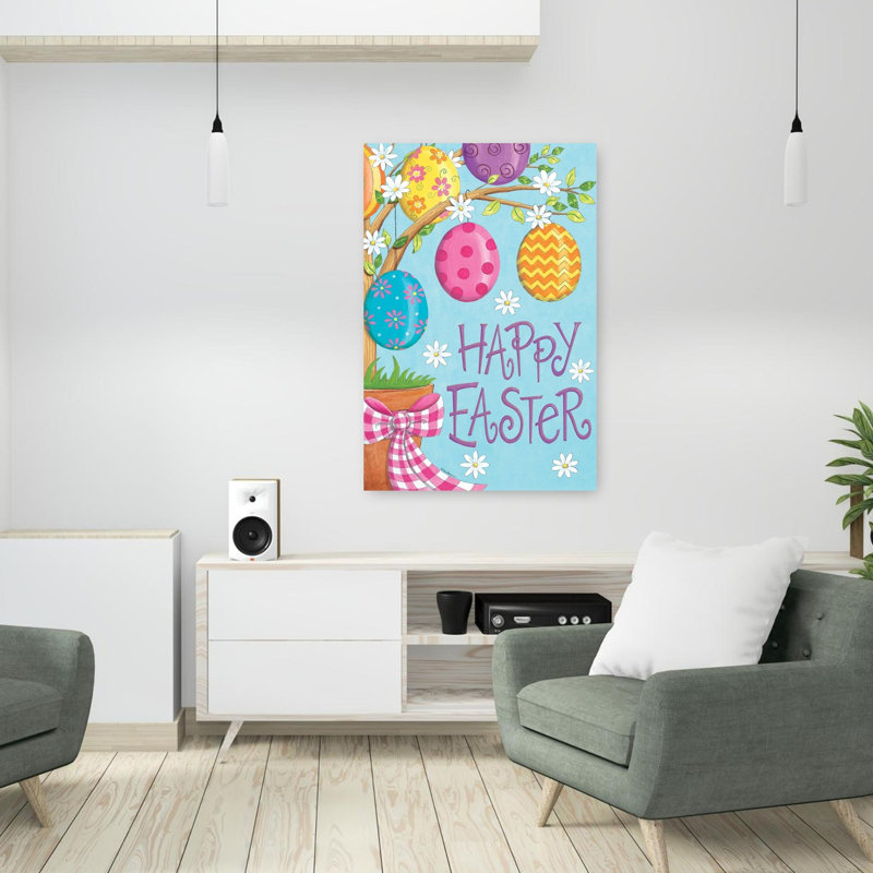 Arbre de Pâques abstrait fantaisiste, arbre de printemps contemporain, art, H 36 po x l 24 po