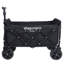 Chariot utilitaire extensible à deux couches en acier avec poche de rangement supplémentaire, noir