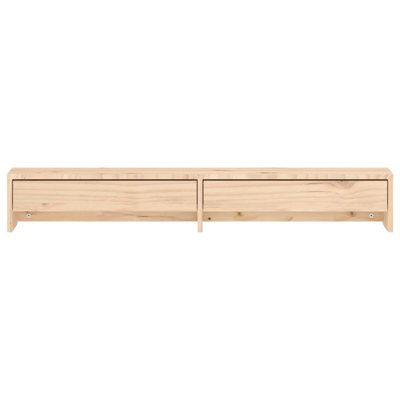 vidaXL Monitor Stand Solid Wood Pine