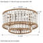 Luminaire encastré 3 lumières en bois 3 lumières diamètre 12,62 po