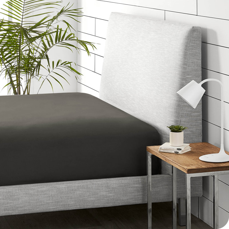 Drap-housse 100% coton Split-King, Gris