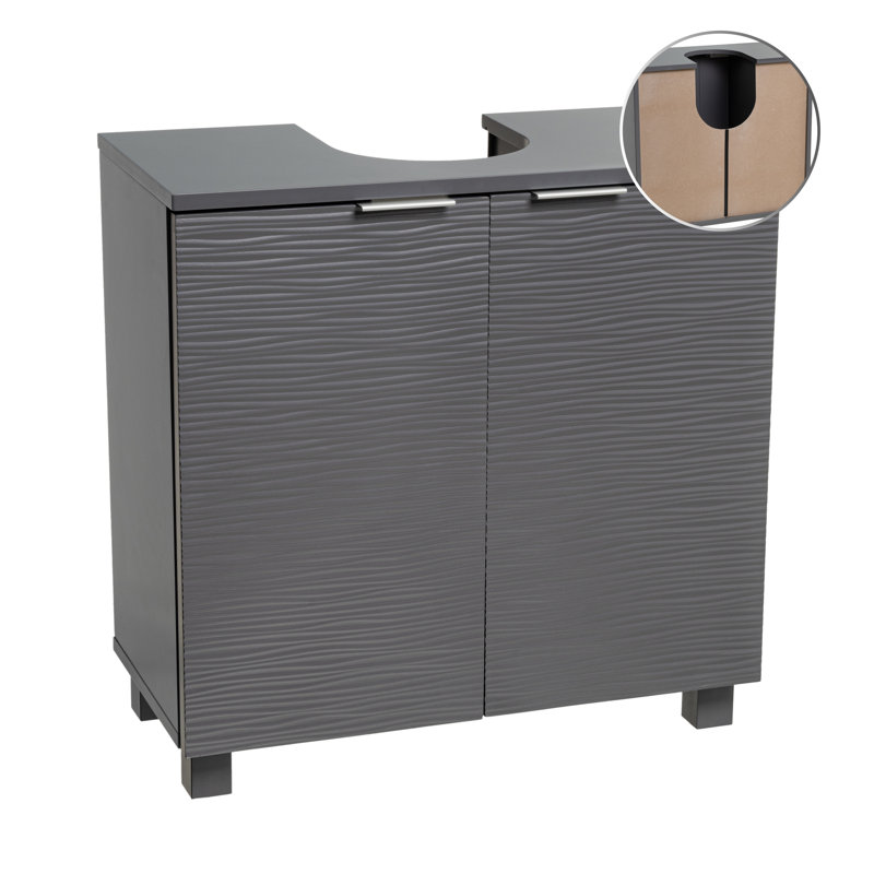 60cm Single Bathroom Vanity Base Only, Grey