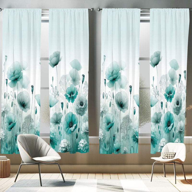 Semi Sheer Curtain, 56" W x 95" L