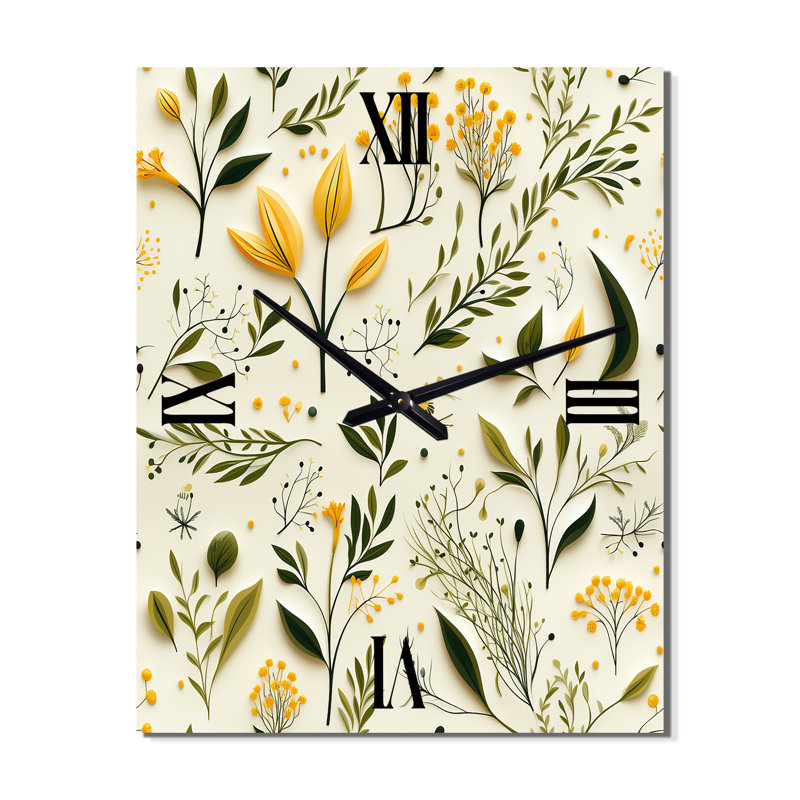 Janetzy - Horloge murale florale, Grand