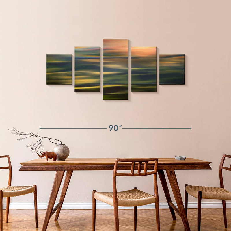 Rolling Hills At Sunset, 36" H x 80" W