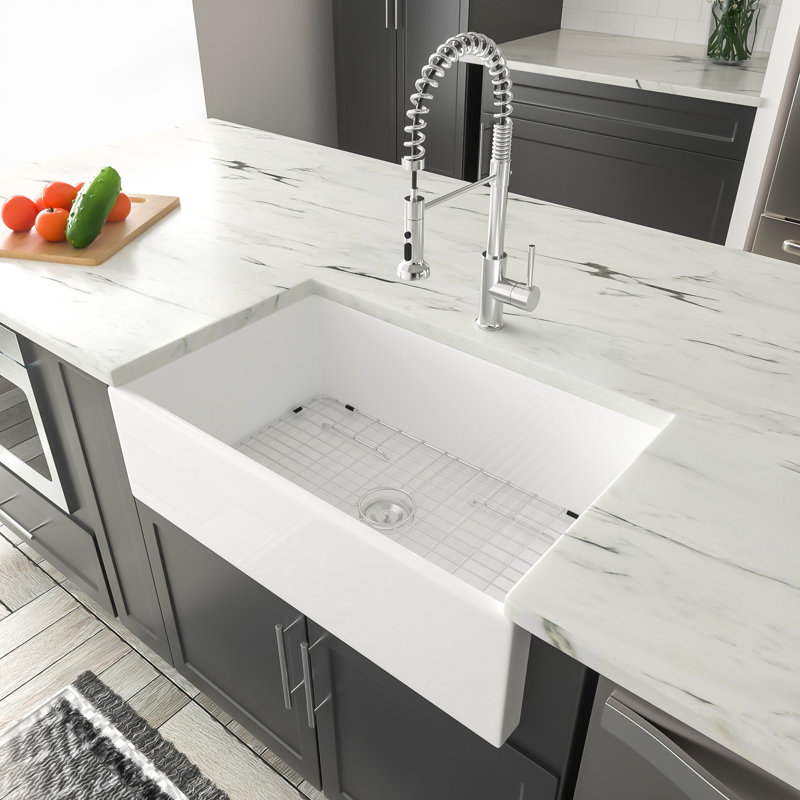 36" L Ceramic Farmhouse/Apron Front Kitchen Sink