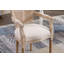 Chaise de salle à manger vintage rembourrée en tissu, ensemble de 2