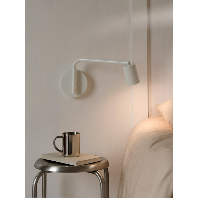 Steel Flush Mounted Sconce, White
