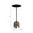 22" Brown Marble Pedestal End Table