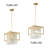 Jennesa Jhase Crystal Dimmable Square / Rectangle Chandelier Modern Pendant Light Fixture-65668622-65668620
