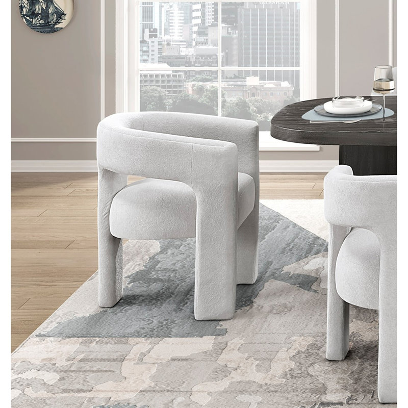 Dining Set, 30.5" H x 78" W x 40" D, 7 Pieces: Table, 6 Chairs, Light Grey