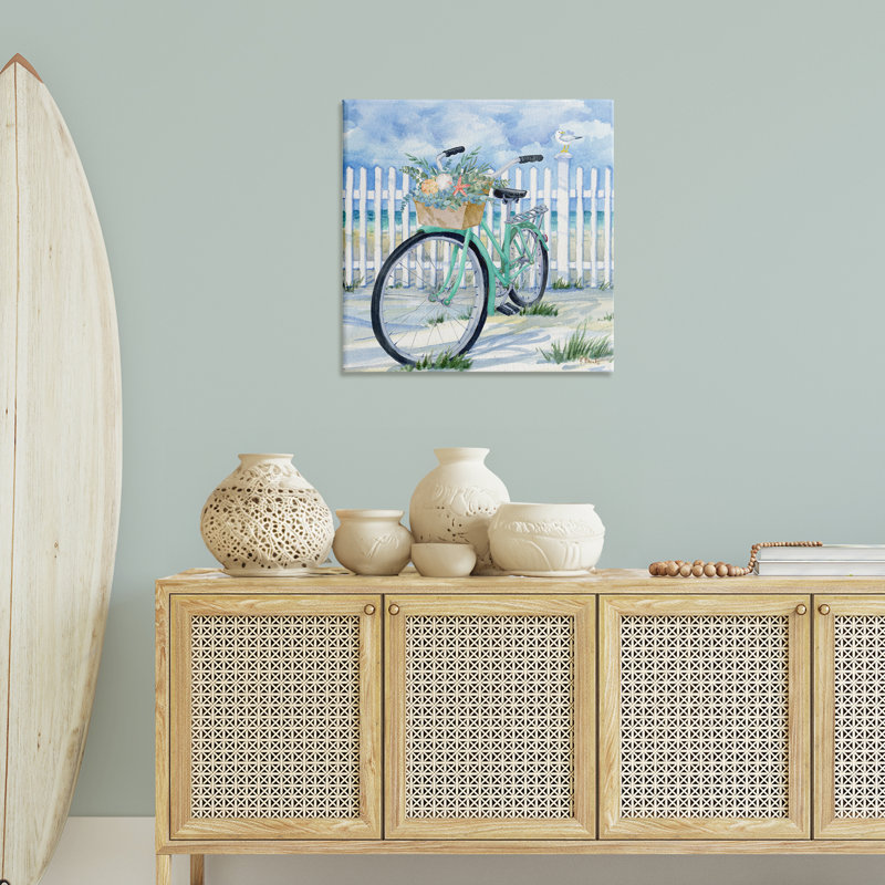  «Bike on Rosemary Beach» par Paul Brent, H 30 po x l 30 po