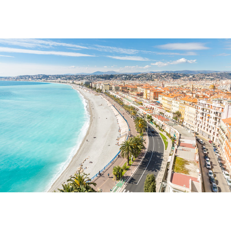 France Nice Mediterranean - Wrapped Canvas Print, 61cm H x 91cm W x 3.8cm D