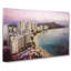Dusk View of Waikiki Beach in Abstract - Wrapped Canvas-55313951