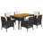 Dakota Fields Patio Dining Set With Cushions Poly Rattan-942239942-942239964-942239941