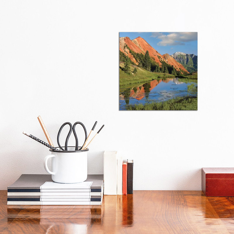 Red Mountain Gets Its Colour From Iron Ore In The Rock by Tim Fitzharris - Wrapped Canvas Print, 30.48 cm H x 30.48 cm W