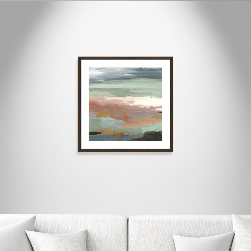 «Ocean Bluff» par Carol Robinson - reproduction d'art sur papier, H 24,75 po x l 24,75 po, Papier dans un cadre photo