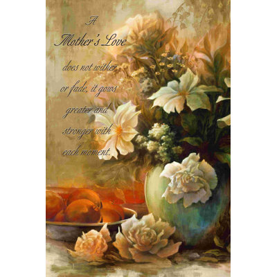 «Mothers Love Tonal Floral», art textuel sur toile tendue