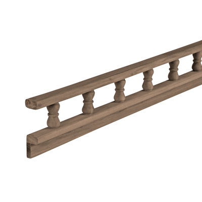 0.88'' W x 60'' L End Cap in Natural Teak Finish;brown