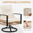 Patio 3-Piece All Weather Wicker Swivel Rocking Bistro Set With Cushions