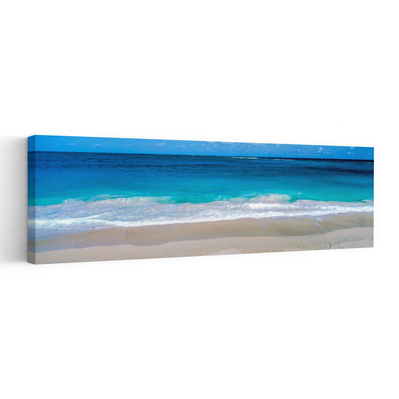 Waters Edge Barbados Caribbean 1 Piece Wrapped Canvas Panoramic Wall Art, 50.8 cm H x 152.4 cm W