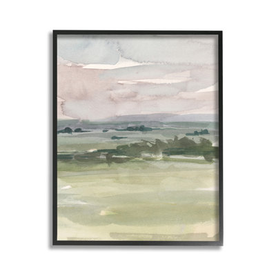 Rurale, aquarelle, paysage, estampe numérique, Art par Ethan