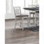 Contemporary Antique White Counter Height Chairs Upholstered Cushion Seat Ladder Back 2Pc Dining High Chairs Kitchen Dining Room