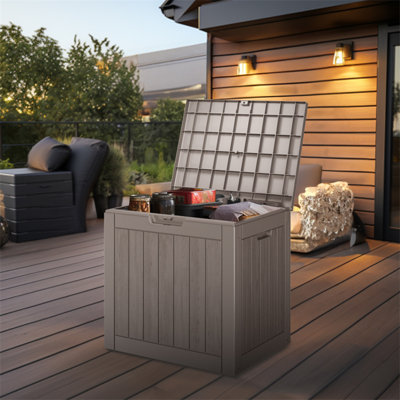 Olilawn Durable Resin Outdoor Storage and Organization Deck Box For Patio Furniture and Supplies(30Gallon、50Gallon、80Gallon、180Gallon、230Gallon)