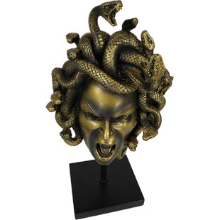 Ebros Greek Mythology Gorgon Goddess Medusa Head with Hair of Snakes W–  Ebros Gift
