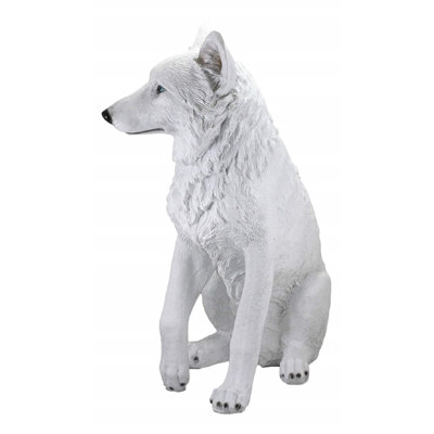Statue loup abino ghost sauvage d’artemis Harrisonville