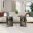 Glass And Silver Coffee Table