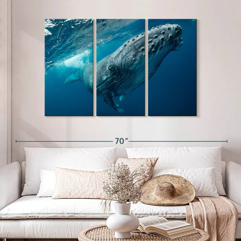 Brampt Whale Near Surface, 32" H x 50" W