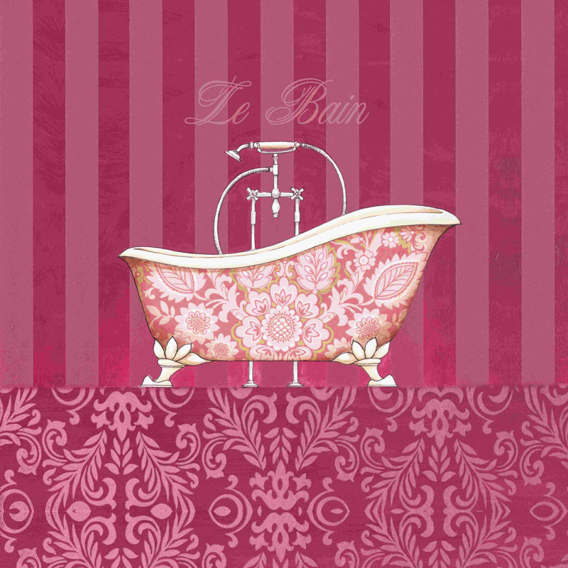 " Pink Tub ", 12" H x 12" W x 1.25" D