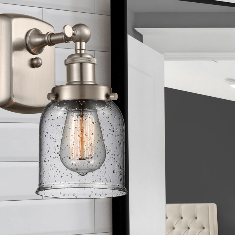 Applique murale 1 lumière 5 po Ballston Urban Bell, Grainé, Nickel satiné brossé, DEL