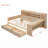 Multi-functional Bed with Two Storage Drawers and Study Desk