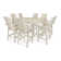 Modern Curveback Adirondack 9-Piece Farmhouse Trestle Bar Set