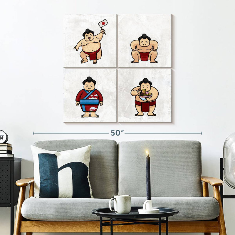Sireci Sumo Wrestlers, 32" H x 32" W