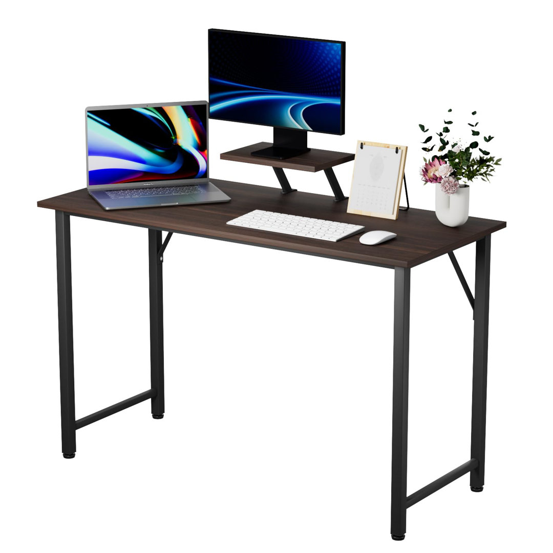 Schreibtisch Mit Monitorablage, PC Tisch Computertisch 100X50x75cm, Computer Schreibtisch, Bürotisch Schreibtisch Holz O...