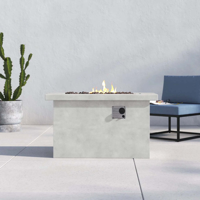 Foyer de table d'extérieur au propane / gaz naturel 24 po H, Gris
