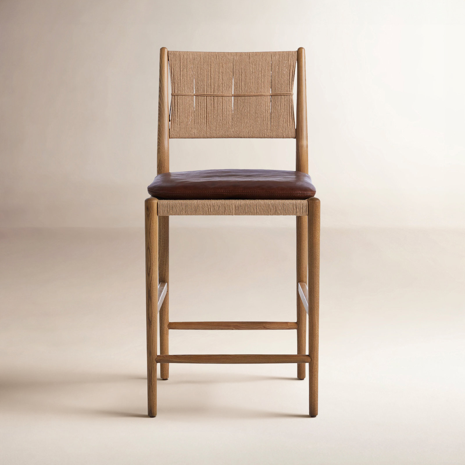 Dara Stool With Cushion, Dark Brown, Brown, Counter Stool (25.08" Seat Height)