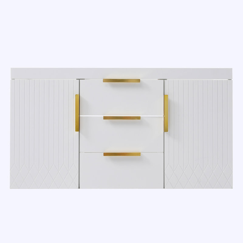 Meuble-lavabo mural sans lavabo, Blanc