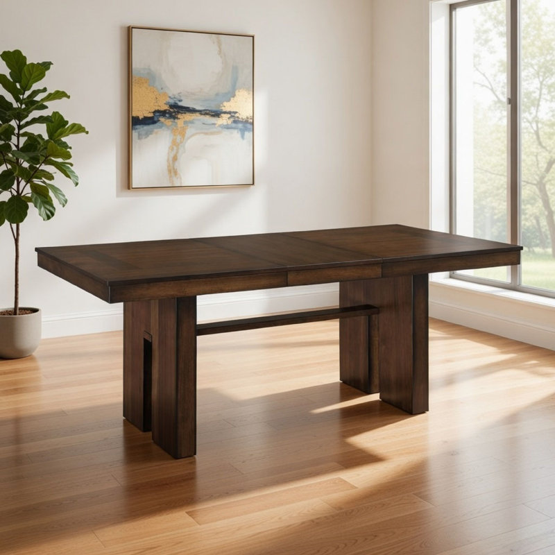 Table de salle à manger rectangulaire Ettie L 77,5 po x l 40 po