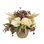 Fall Arrangement with Hydrangeas, Ivy and Pampas in Rope Pot
