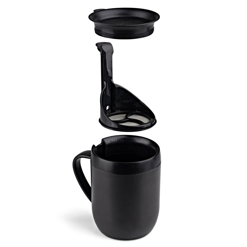 Zyliss Polypropylene Plastic Coffee Mug, Black