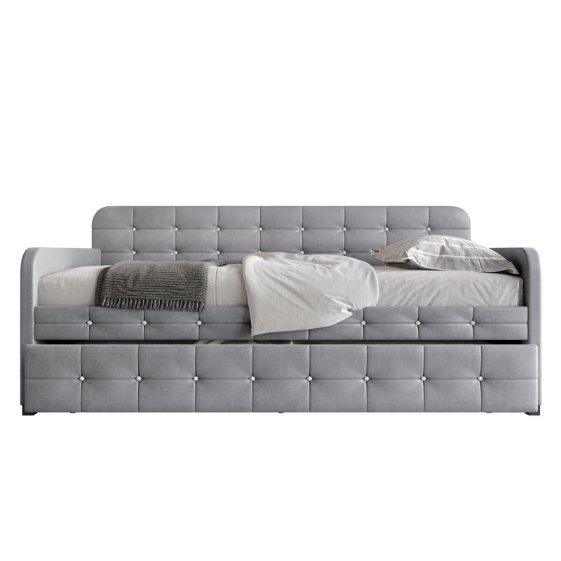 Lit de jour simple Giaimo, Gris