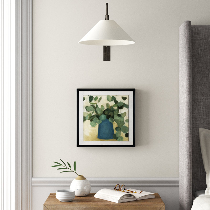 Nature morte VI - peinture, H 16 po x l 16 po, Impression encadrée, Noir