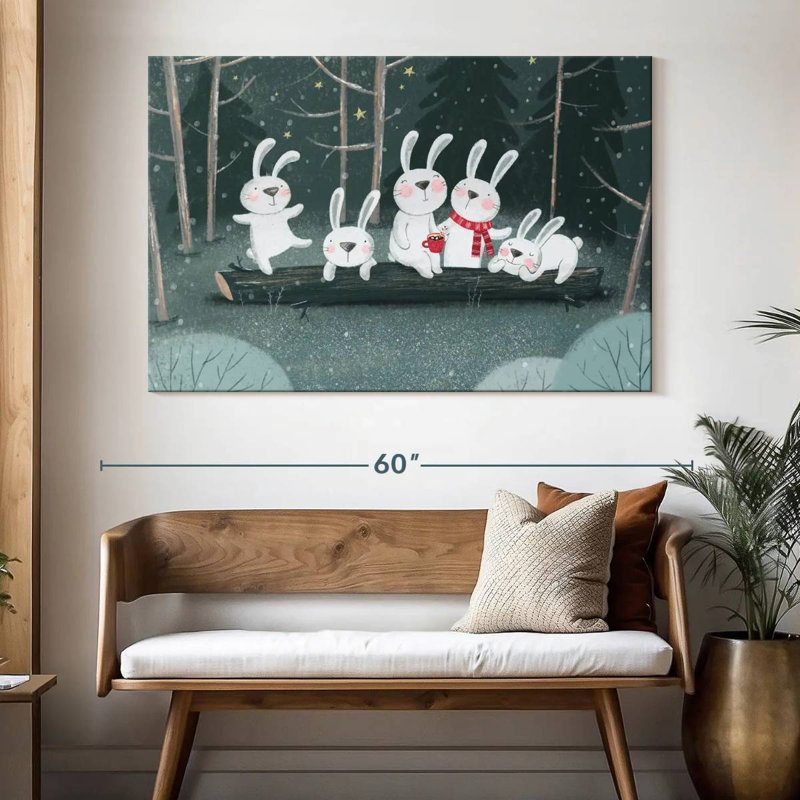 Lapins d'hiver, H 34 po x l 51 po