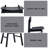 Briar 5Pcs Black Finish Rectangular Table W/ Chair Dining Set