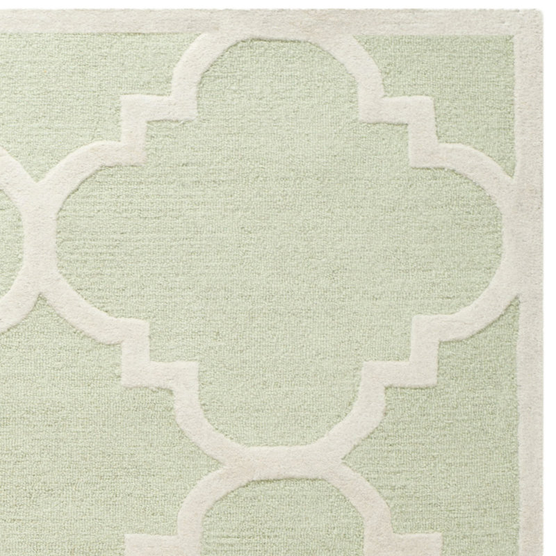 Cannen Hand Tufted Wool Geometric Rug, Rectangle 5' x 8'