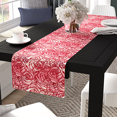 Simonetti Hand Drawn Roses Table Runner